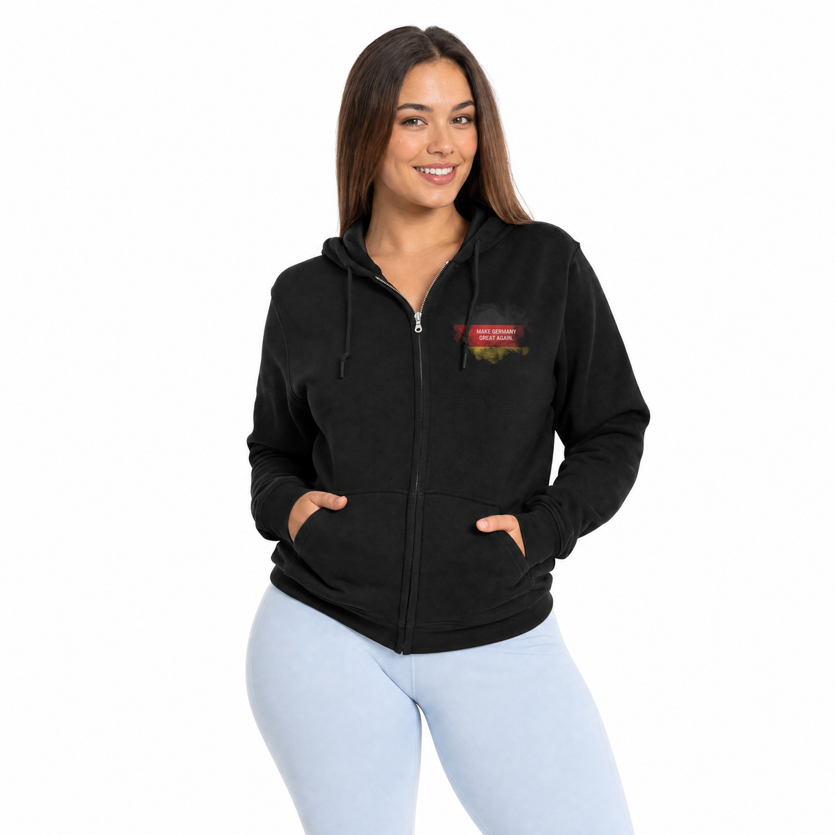 Zip-Hoodie "Make Germany Great Again" – Flagge