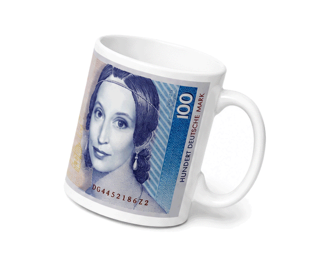 Tasse "Alice Klassik – 100 Deutsche Mark"